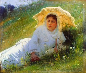 Ein heißer Tag auf dem Gras. Mittag, 1883