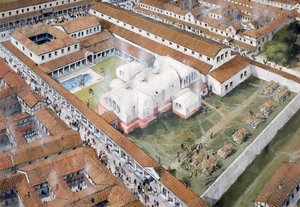 Bäder, römische Stadt Wroxeter, Shropshire, 2. Jahrhundert, ca. 1980-ca. 2017
