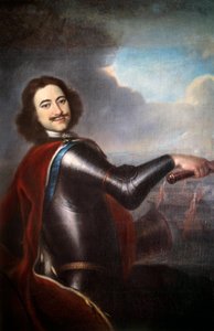 Porträt von Peter I. dem Großen (1672-1725) Gemälde von Ivan Nikitin