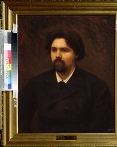 Porträt des Künstlers Vasilli Ivanovich Surikov (1848-1916) von Ivan Nikolaevich Kramskoy