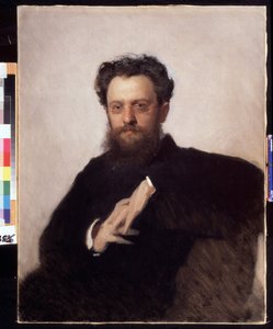 Porträt des Kunsthistorikers, Professor Adrian Prakhov (1846-1916). Gemälde von Iwan Nikolajewitsch Kramskoi (1837-1887), Öl auf Leinwand