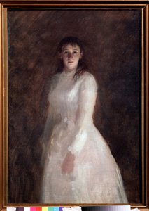 Porträt einer jungen Frau. Gemälde von Ivan Nikolayevich Kramskoi (1837-1887), Öl auf Leinwand. Russische Kunst von Ivan Nikolaevich Kramskoy