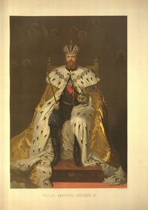 Krönungsporträt des Kaisers Alexander III. aus dem Krönungsalbum, 1883