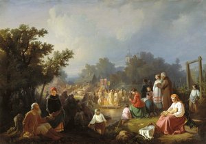 Der Segen der Wasser in einem Dorf, 1858
