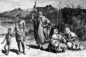 Eine Gruppe von Tibbus, Nordafrika, 1895