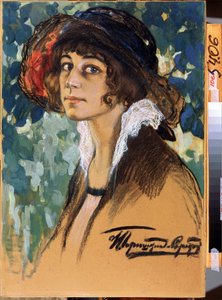 Porträt der Komikerin Antonina Sobolshchikova-Samarina (1896-1971)