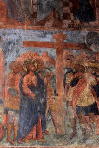 Fresko in der Kathedrale Unserer Lieben Frau vom Zeichen, Nowgorod, frühes 18. Jahrhundert von Ivan Yakovlevich Bakhmatov