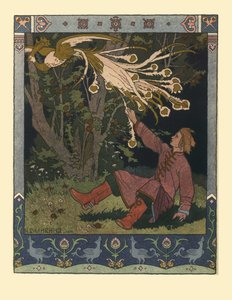 Illustration zum Märchen von Iwan Zarewitsch, dem Feuervogel und dem grauen Wolf, 1902 von Ivan Yakovlevich Bilibin