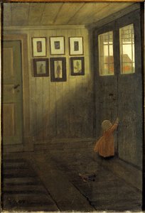 Das Mädchen an der Tür. Innenansicht des Hauses des Künstlers in Älvängen