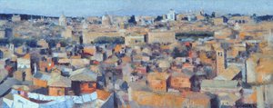 Rom, Blick von der Spanischen Akademie auf den Gianicolo, 1968 von Izabella Godlewska de Aranda