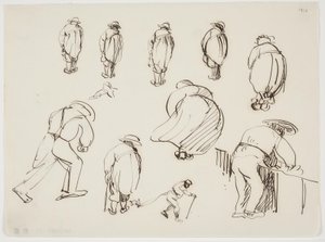 Studien von rückwärtigen Figuren