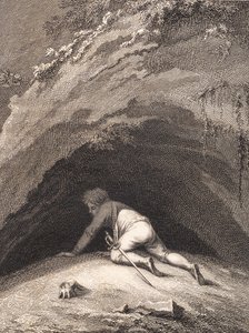 Der geschlagene Niels Klim kriecht in die Höhle von J.F. Clemens