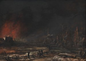 Eine Schweizer Landschaft mit dem Berg Wetterhorn von J.P. Møller