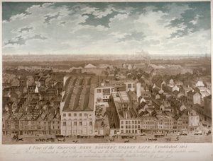 Luftaufnahme der Genuine Beer Brewery, Golden Lane, City of London, 1807
