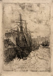 Boote bei Ebbe--Isle of Man