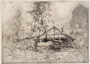 Die Holzbrücke von J. Alden Weir