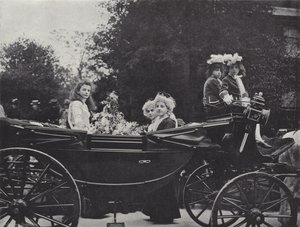 Knutsford Maifest, die Königin und ihre Begleiter von J. Benjamin Stone