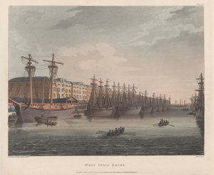 West India Docks, 1. Januar 1810 von J. Bluck