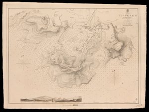 Griechenland, der Peiraeus oder Hafen Drako, vermessen von Kommandant Thomas Graves, H.M.S. Beacon 1840