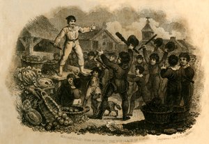 Masaniello spricht zur Bevölkerung von Neapel, 1821 von J. Chapman