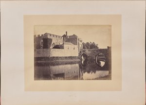 Brücke am Eingang der Hauptinsel, Torhaus und Wachraum der Privaten