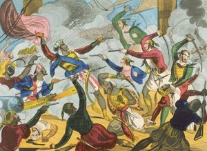 Türken greifen griechische Korsaren an