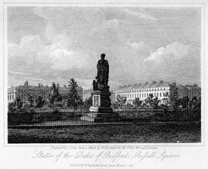 Statue des Herzogs von Bedford, Russell Square, Bloomsbury, London, 1817