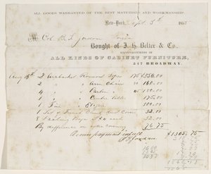 Verkaufsurkunde an Col. B. S. Jordan, 5. September 1855