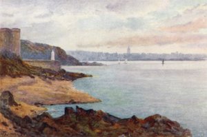 Mole des Noires und Dinard, von St Malo Strand