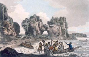 Ansicht des Castle Rock, veröffentlicht 1793 von J. Hassell