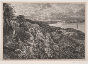 Aussicht von Munkebjerg über den Vejle-Fjord von J. Hildebrand