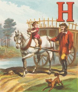 H: H ist das Pferd, so schlank und so stark; Es zieht den Heuwagen zur Wiese entlang von J. Howard