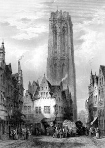 Malines Mechelen Kathedrale, Antwerpen, Belgien, 19. Jahrhundert