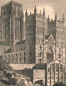 Nordwestansicht der Kathedrale von Durham, um 1843