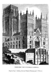 Nordwestansicht der Kathedrale von Durham