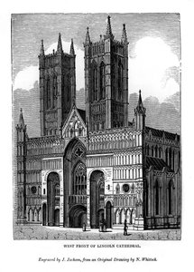 Westfassade der Kathedrale von Lincoln, 1843