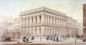 Ansicht des Army and Navy Club auf Pall Mall, Westminster, London, ca. 1853 von J Marchant