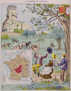 Auvergne und Limousin, Illustration für Le Tour de France von Marie de Grandmaison, 1893