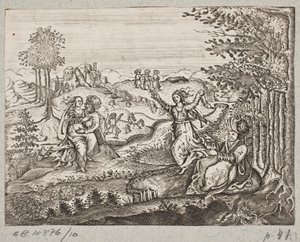 Illustration zu Adam Olearius, „Persianischer Rosenthal von einem Sinnreichen Poeten Schich Saadi [...]“, Schleswig 1660