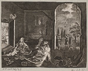 Illustration zu Adam Olearius, „Persianischer Rosenthal von einem Sinnreichen Poeten Schich Saadi…“, Schleswig 1660 von J. Muller
