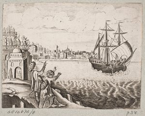 Illustration zu Adam Olearius, "Persianischer Rosenthal von einem sinnreichen Poeten Schich Saadi [...]", Schleswig 1660 von J. Muller
