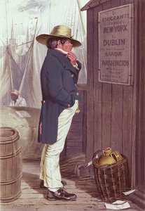 Heimwärts, Der Kai von New York, graviert von T.H. Maguire, 1854