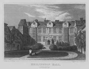 Heslington Hall, Yorkshire (Stich) von John Preston Neale