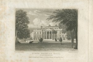 Kings Bromley Hall: Gravur, nd [c 1828] von John Preston Neale
