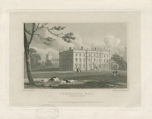 Swynnerton Hall: Gravur, um 1821 von John Preston Neale