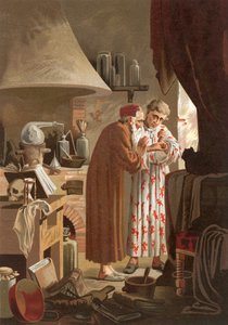 Helmont empfängt einen Alchemisten, der ihm den Stein der Weisen präsentiert