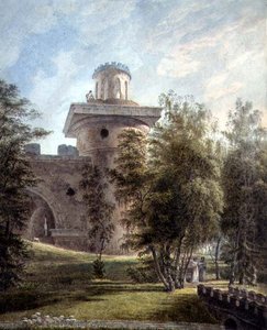 Ansicht des malerischen Parks und Observatoriums in Zarskoje Selo