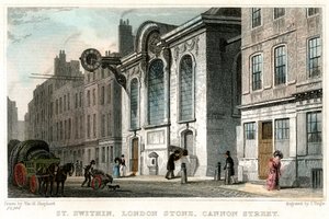Kirche St. Swithin und der London Stone, Cannon Street, City of London