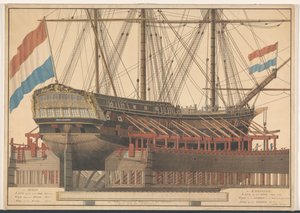 Das Schiff Zoutman auf Kamelen von J. Vos (signed by artist)