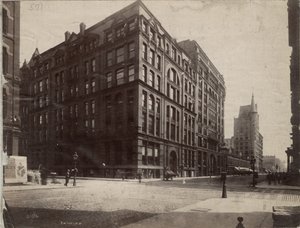 Die südöstliche Ecke der Dearborn und Monroe Streets, Chicago, 1890